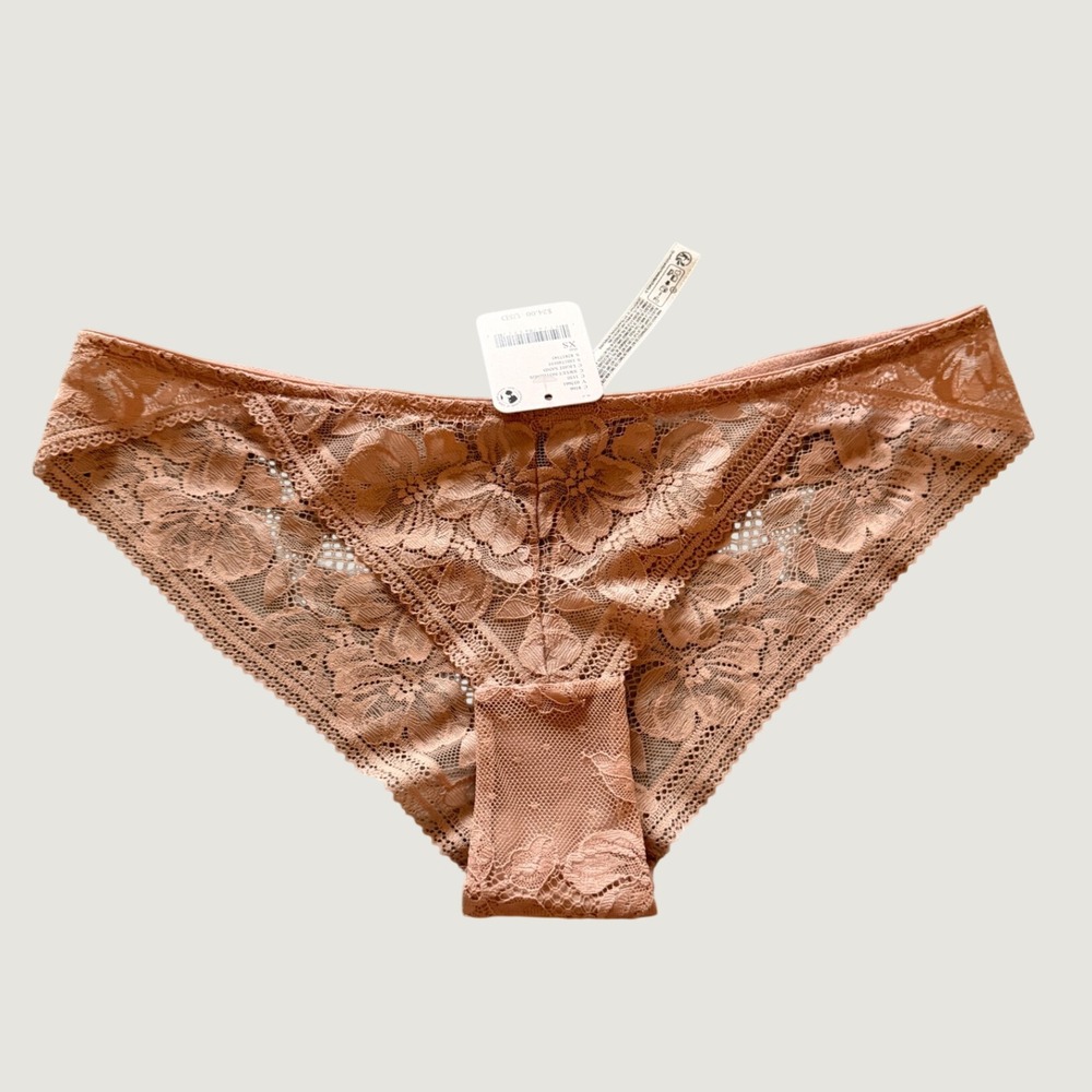 NWT Intimately Free People Womens Sweet Nothings Lace Bikini Light Sand XS